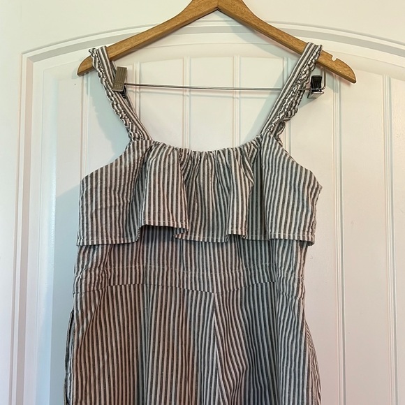 Zara Basic Boho Jumper Romper 100% Cotton Cropped Wide leg Size - Picture 6 of 9